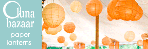 paper lanterns and parasols