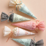 Free Wedding Templates: Pretty Favor Cones