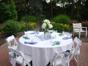 outdoor wedding reception