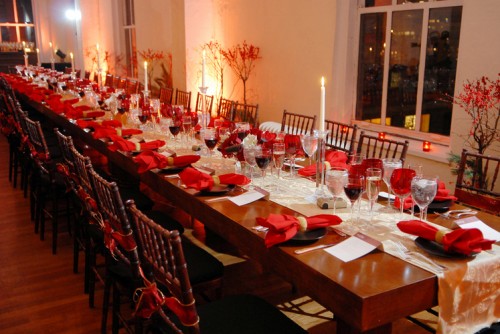 long table wedding reception