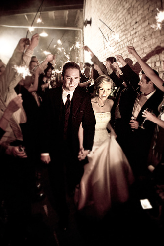 sparkler wedding exit seward