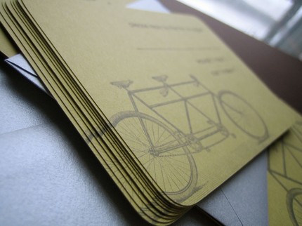tandem bicycle invitation