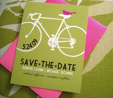 bicycle save the date