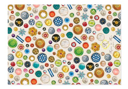 buttons wrapping paper