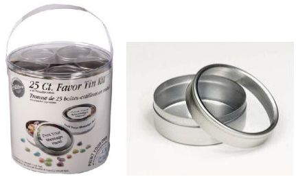 diy wedding favor tins