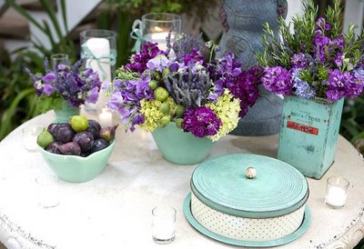 lavender centerpieces