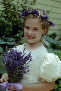 lavender halo and lavender bouquet