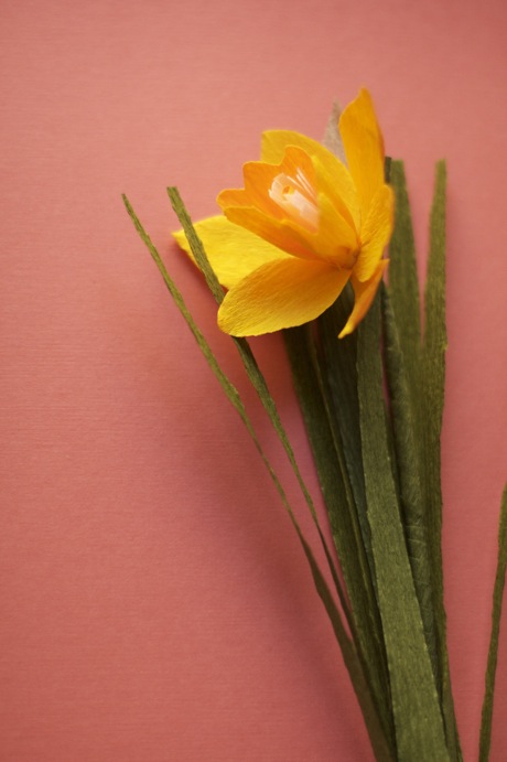 crepe paper flowers daffodil