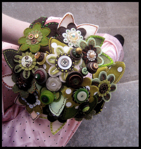 princess lasertron button bouquet