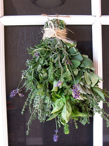 Wedding flowers herbs