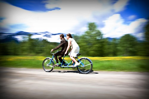 wedding bicycle