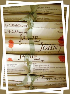 Easy One Page Wedding Programs