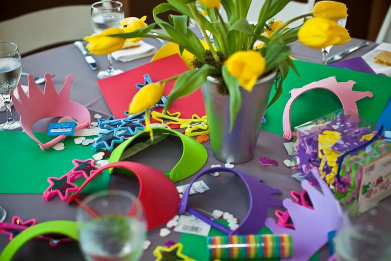 kids table craft wedding