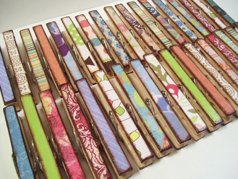 decoupage clothespin