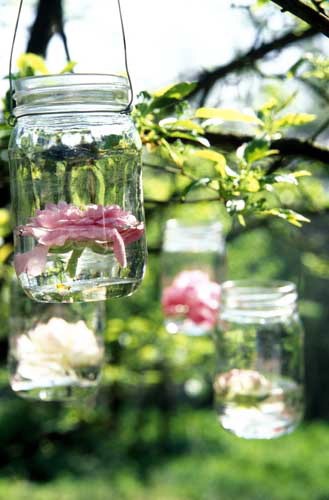 mason jar wedding vase
