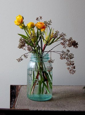 mason jar flowers