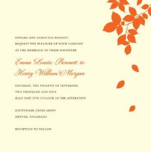 falling leaves invitations