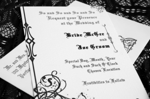 halloween wedding invitations