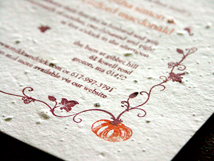pumpkin wedding invitation