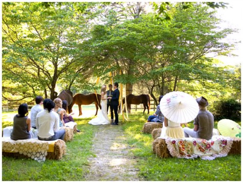 outdoor wedding seating