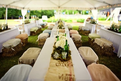 outdoor wedding seating