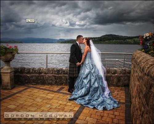 blue wedding dress