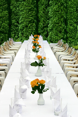 reception long table