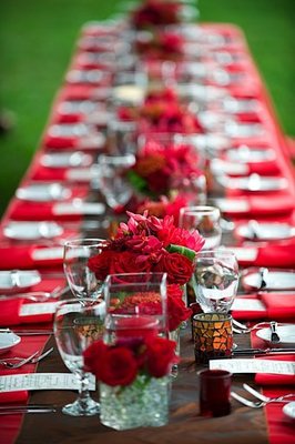 long table wedding reception