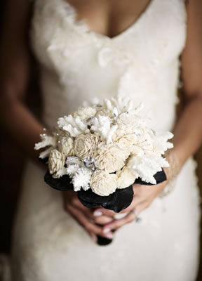 Wooden wedding flowers