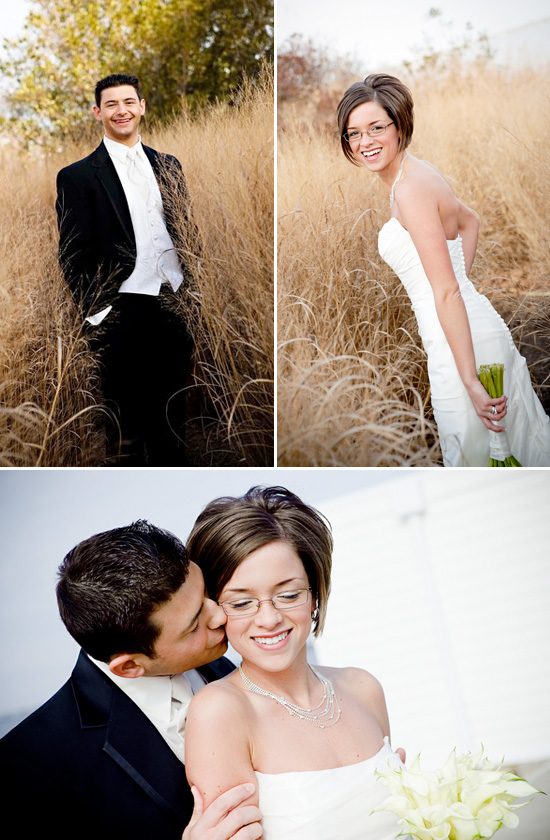bride wearing glasses