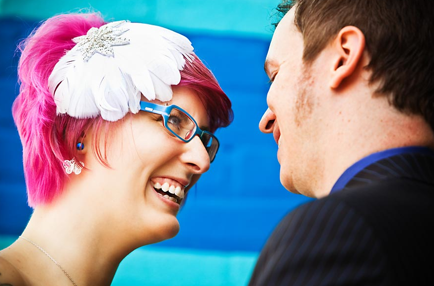 bride in glasses