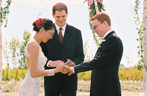 bride in glasses