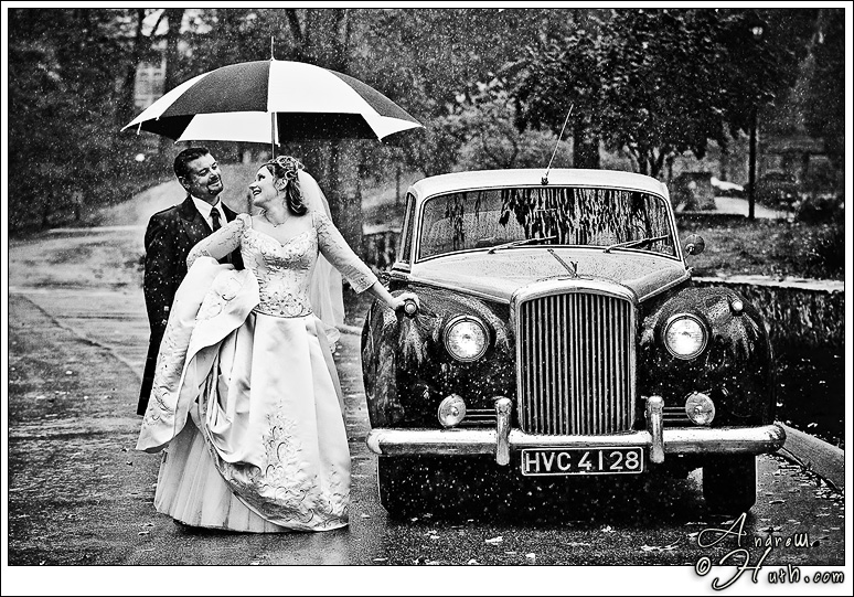 rainy wedding day