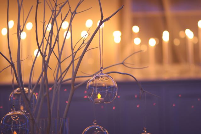 diy winter wedding centerpiece