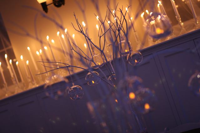 diy winter wedding candle centerpieces