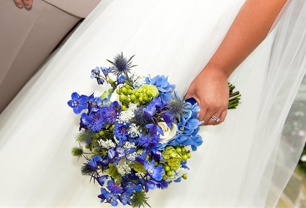 Blue Wedding Bouquet Flowers
