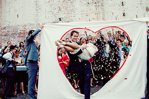heart themed wedding DIY details for a February wedding