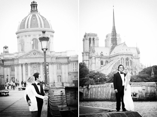 mod french wedding black & white
