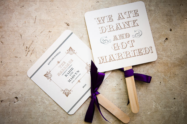wedding fans