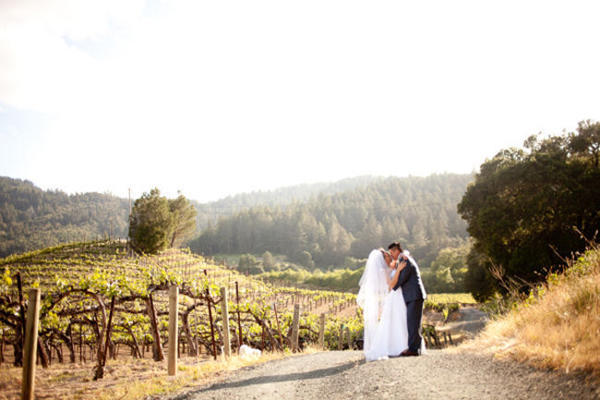 California Vineyard Wedding Corina Roy S Intimate Kissing In California Vineyard