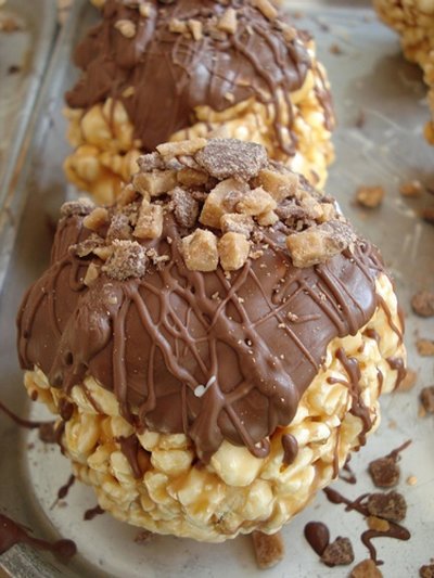 Chocolate Popcorn Balls