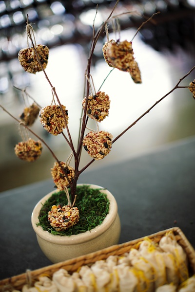 Bird seed hearts