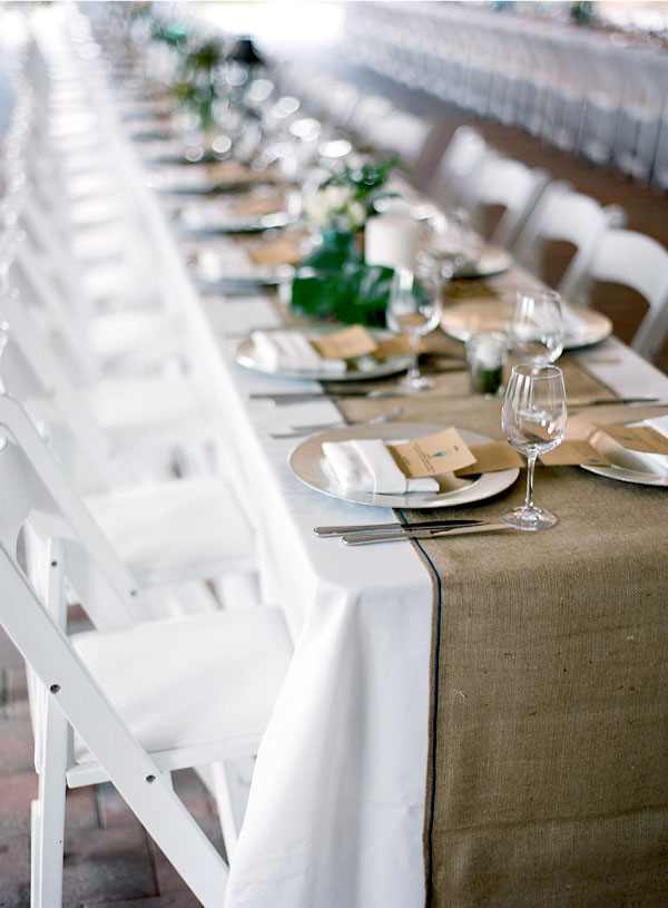Burlap Table Accessories, Burlap Runners On Round Tables