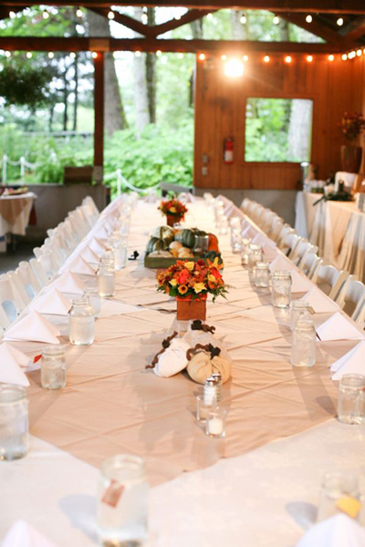 Rustic Fall Oregon Wedding reception