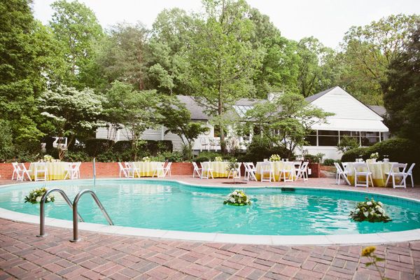 Pool Wedding Ideas gorgeous pool decorations for weddings Pool With Floating Flower Arrangements Pool Wedding Ideas pool wedding ideas Pool With Floating Flower Arrangements