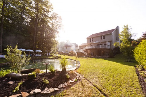 backyard wedding ceremony