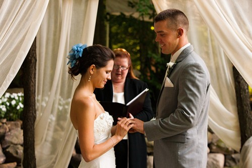 backyard wedding ceremony