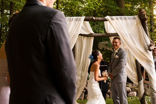 backyard wedding ceremony