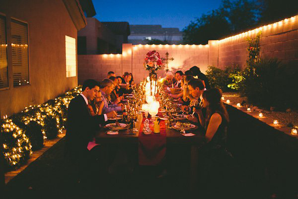 Real Weddings Stephanie And Daniel S Backyard Celebration Arizona Backyard Wedding Reception