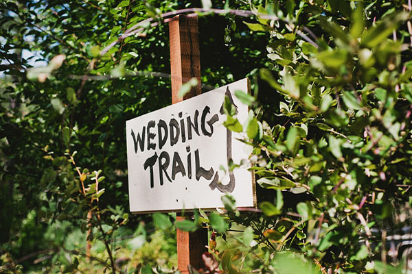 wedding trail sign